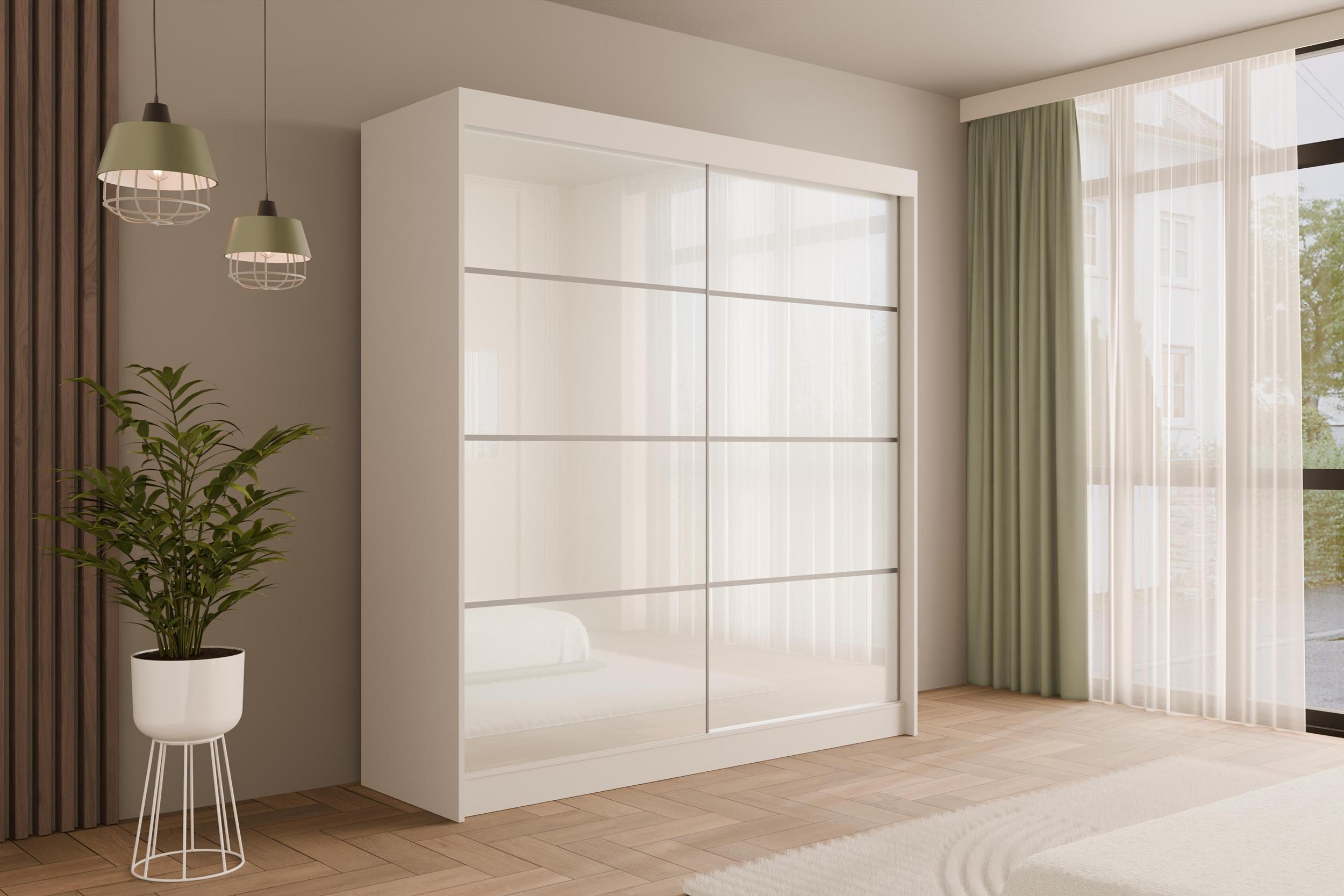 wohnli-moebel-suche-800000635920-1 KLEIDERSCHRANK PEKA III - 200 cm - Weiß Holzwerkstoff ALTDECOR Möbel > Schränke > Kleiderschränke Weiß
