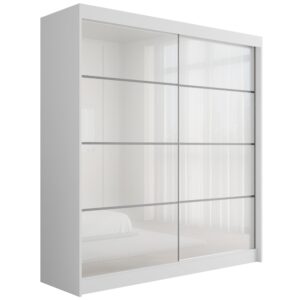 Wohnli Möbelsuche - KLEIDERSCHRANK PEKA III - 200 cm - Weiß