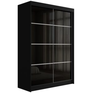 Wohnli Möbelsuche - KLEIDERSCHRANK PEKA III - 150 cm - Schwarz
