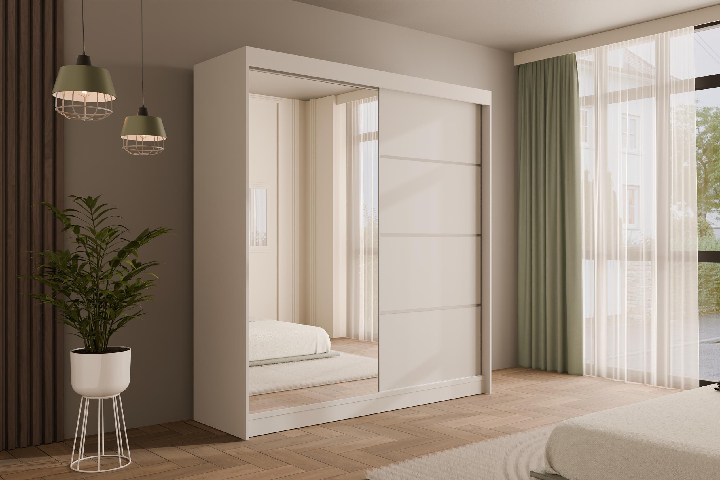 wohnli-moebel-suche-800000635941-1 KLEIDERSCHRANK PAOKI - 200 cm - Weiß Holzwerkstoff ALTDECOR Möbel > Schränke > Kleiderschränke Weiß
