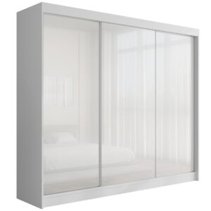 Wohnli Möbelsuche - KLEIDERSCHRANK PEKA - 250 cm - Weiß