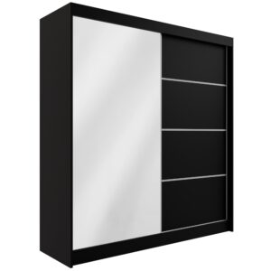 wohnli-moebel-suche-800000636003 Wohnli Möbelsuche - KLEIDERSCHRANK PAOKI - 200 cm - Schwarz