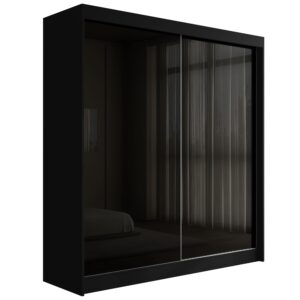 Wohnli Möbelsuche - KLEIDERSCHRANK PEKA - 200 cm - Schwarz