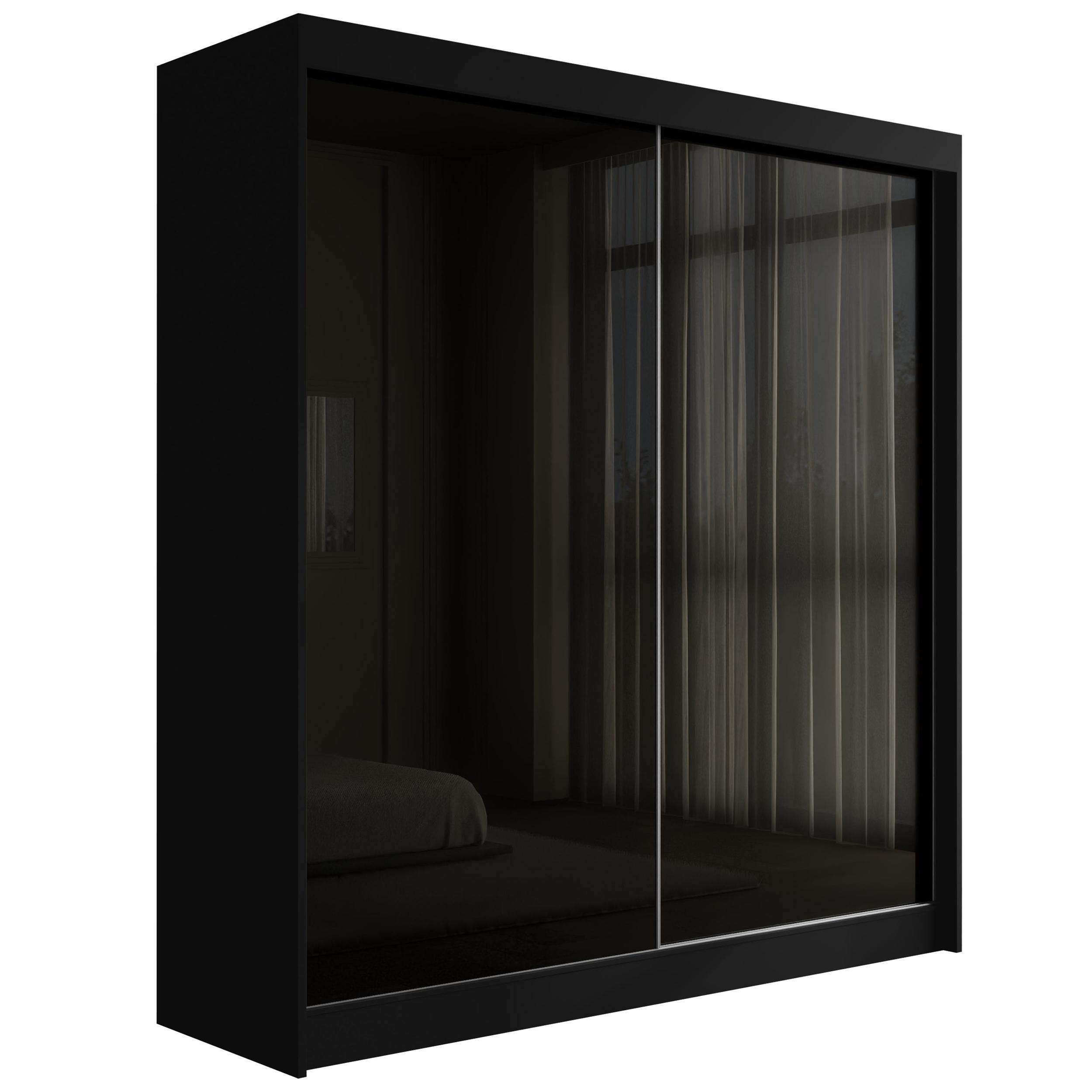 Wohnli Möbelsuche - KLEIDERSCHRANK PEKA - 200 cm - Schwarz