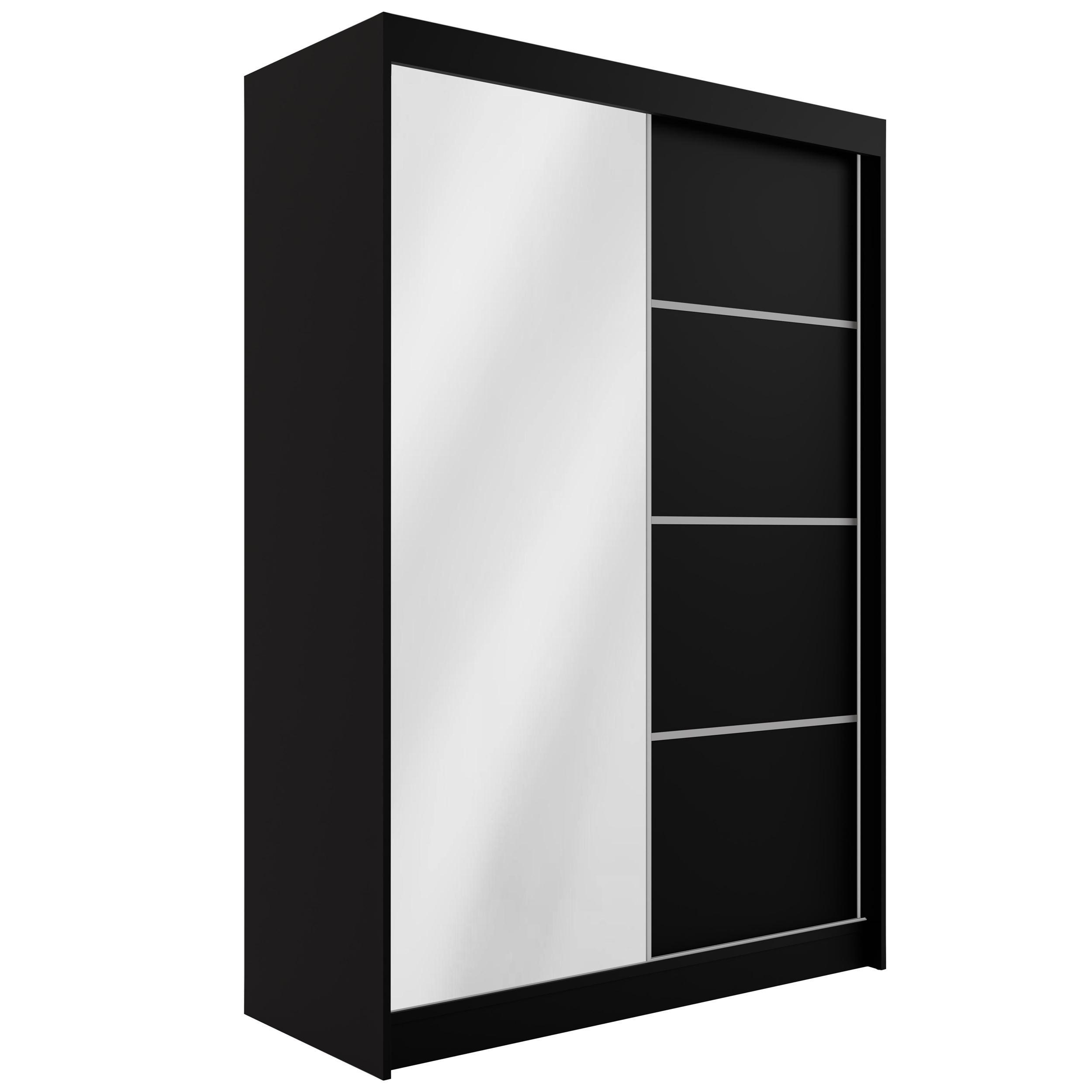 Wohnli Möbelsuche - KLEIDERSCHRANK PAOKI - 150 cm - Schwarz