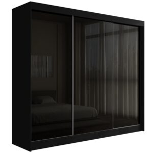Wohnli Möbelsuche - KLEIDERSCHRANK PEKA - 250 cm - Schwarz