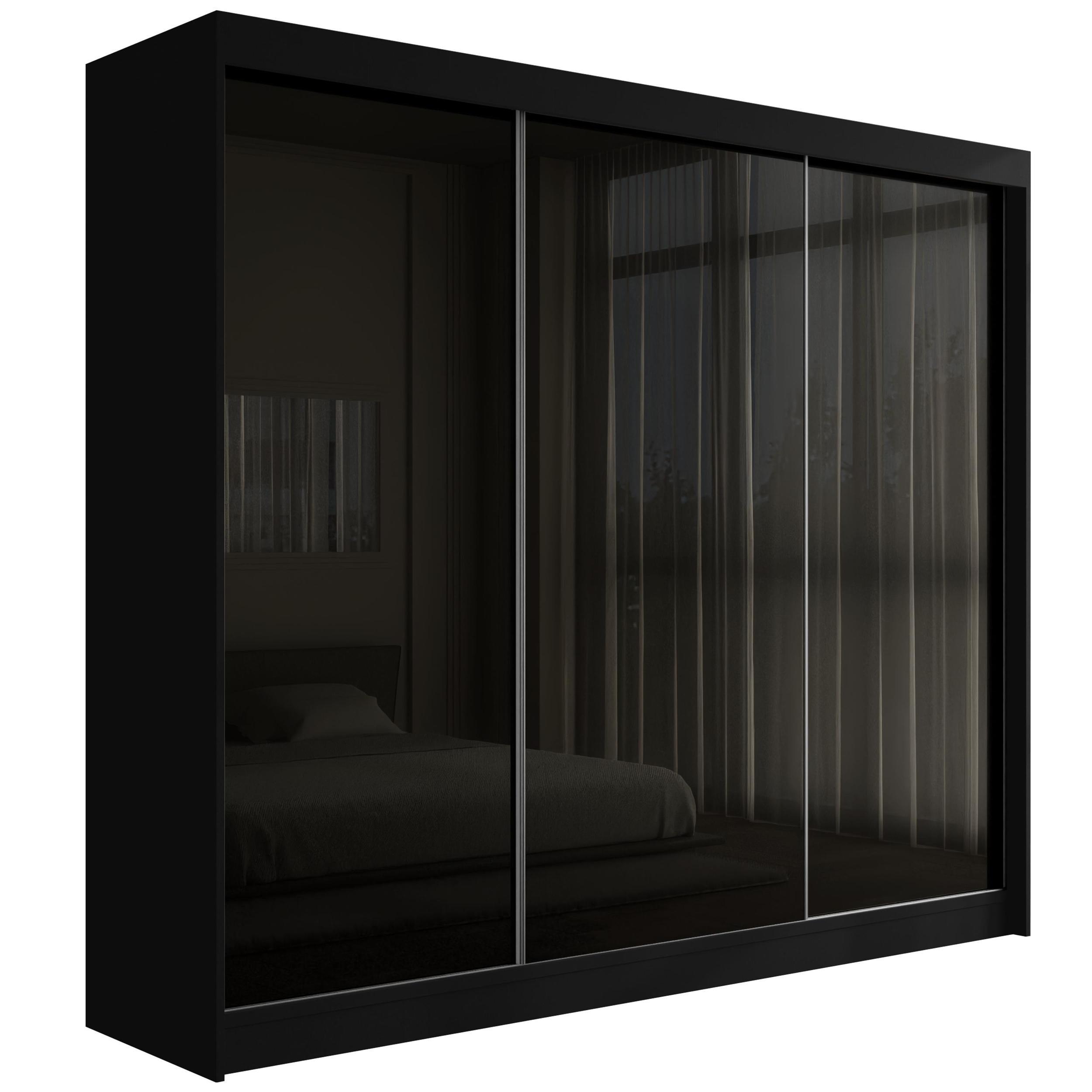 Wohnli Möbelsuche - KLEIDERSCHRANK PEKA - 250 cm - Schwarz