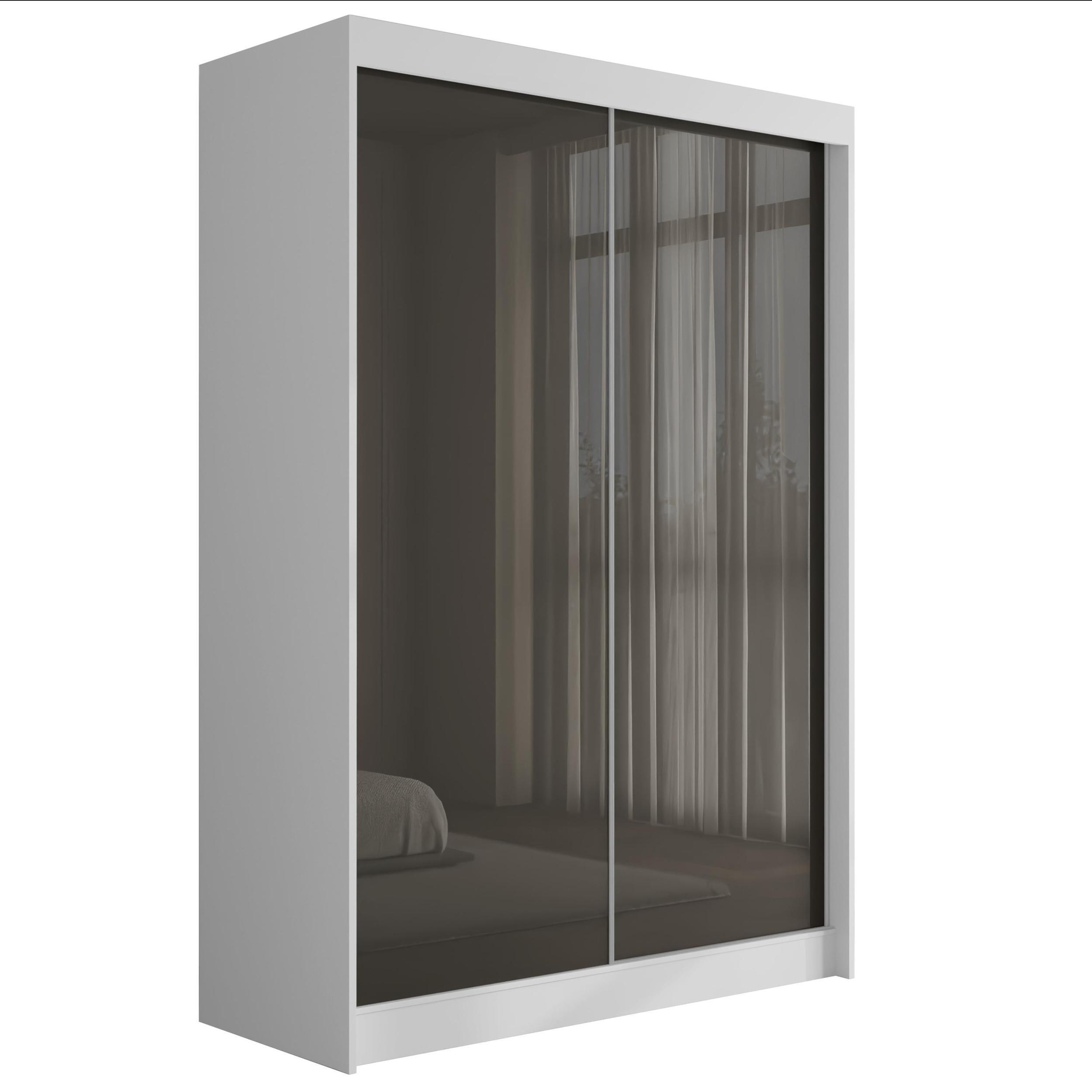Wohnli Möbelsuche - KLEIDERSCHRANK PEKA - 150 cm - Weiß|Grau