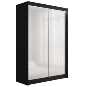 wohnli-moebel-suche-800000636230 Wohnli Möbelsuche - KLEIDERSCHRANK PEKA mit LED - 150 cm - Schwarz|Weiß