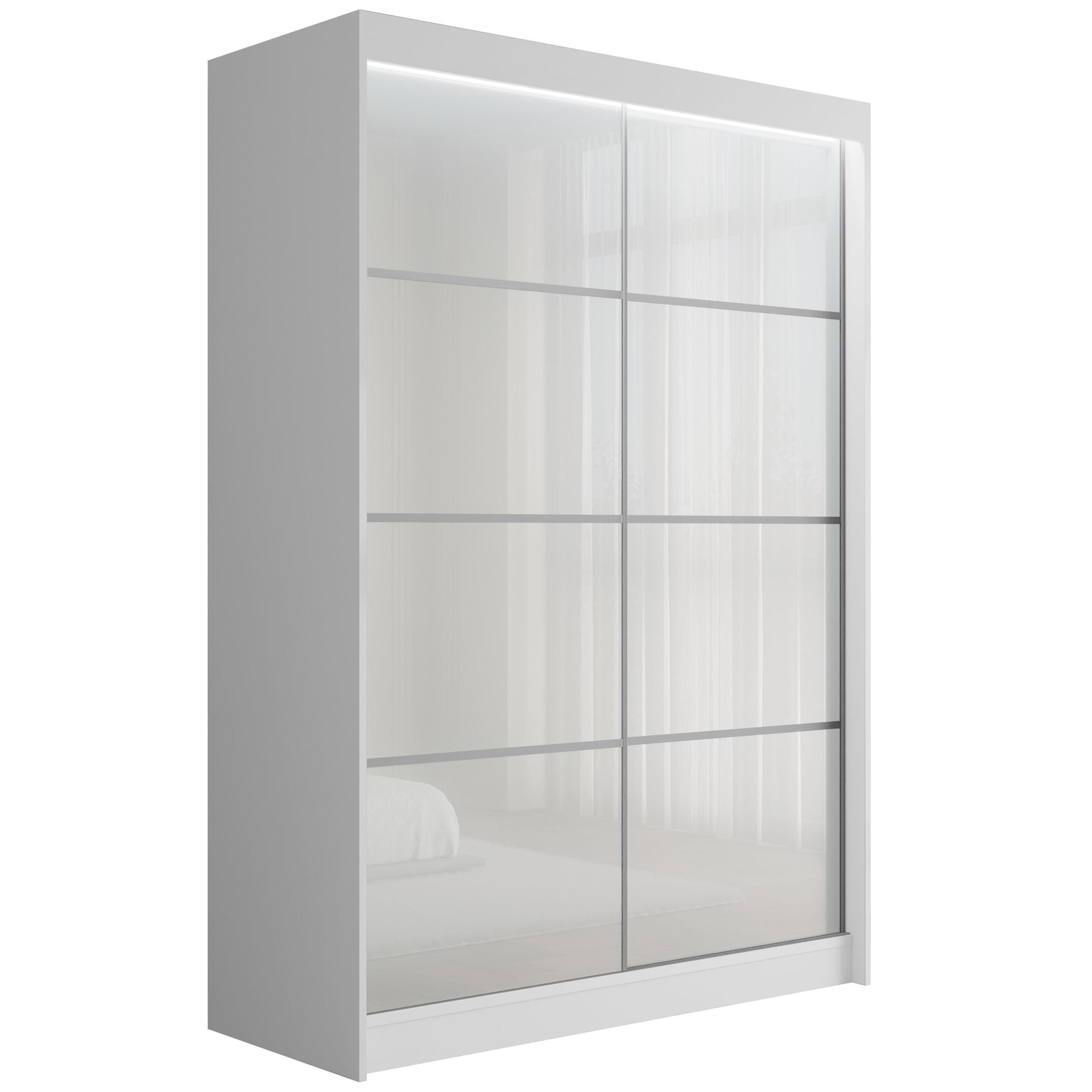 wohnli-moebel-suche-800000636252 Wohnli Möbelsuche - KLEIDERSCHRANK PEKA III mit LED - 150 cm - Weiß