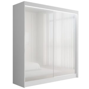 wohnli-moebel-suche-800000636256 Wohnli Möbelsuche - KLEIDERSCHRANK PEKA mit LED - 200 cm - Weiß