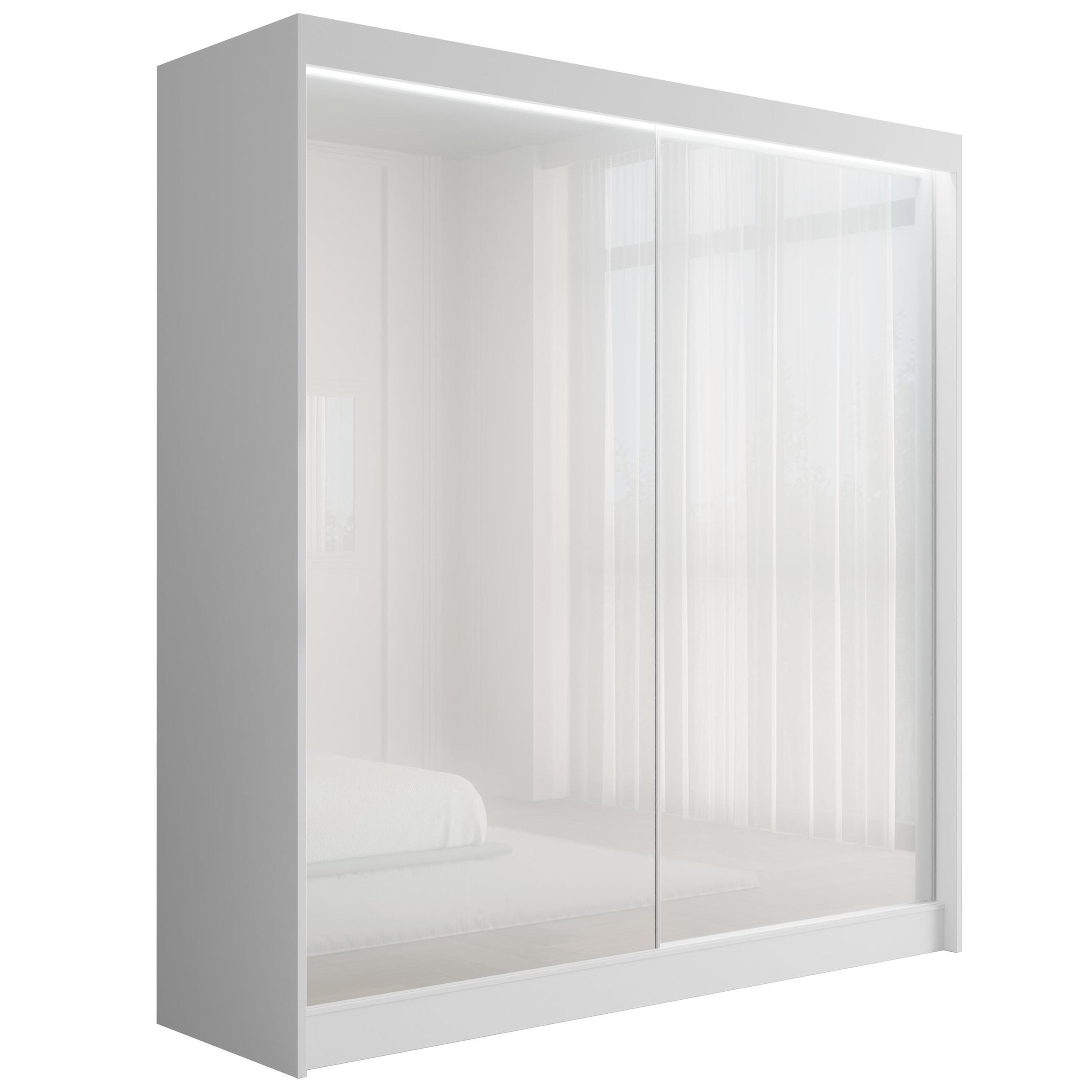 wohnli-moebel-suche-800000636256 Wohnli Möbelsuche - KLEIDERSCHRANK PEKA mit LED - 200 cm - Weiß