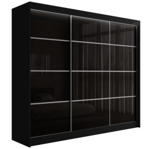 wohnli-moebel-suche-800000636289 Wohnli Möbelsuche - KLEIDERSCHRANK PEKA III mit LED - 250 cm - Schwarz