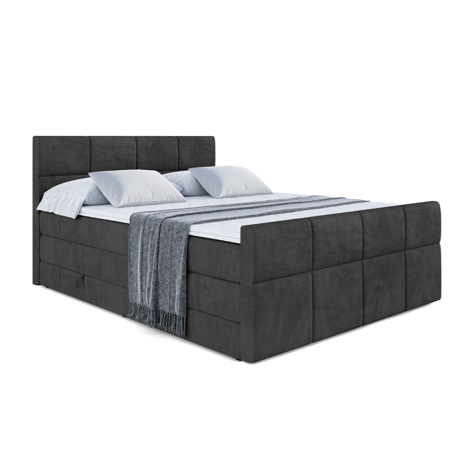 Wohnli Möbelsuche - BOXSPRINGBETT ARDENI-Z KING - 160x200 - H3/H4 - Schwarz