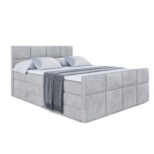 Wohnli Möbelsuche - BOXSPRINGBETT ARDENI-Z KING - 140x200 - H3/H4 - Hellgrau