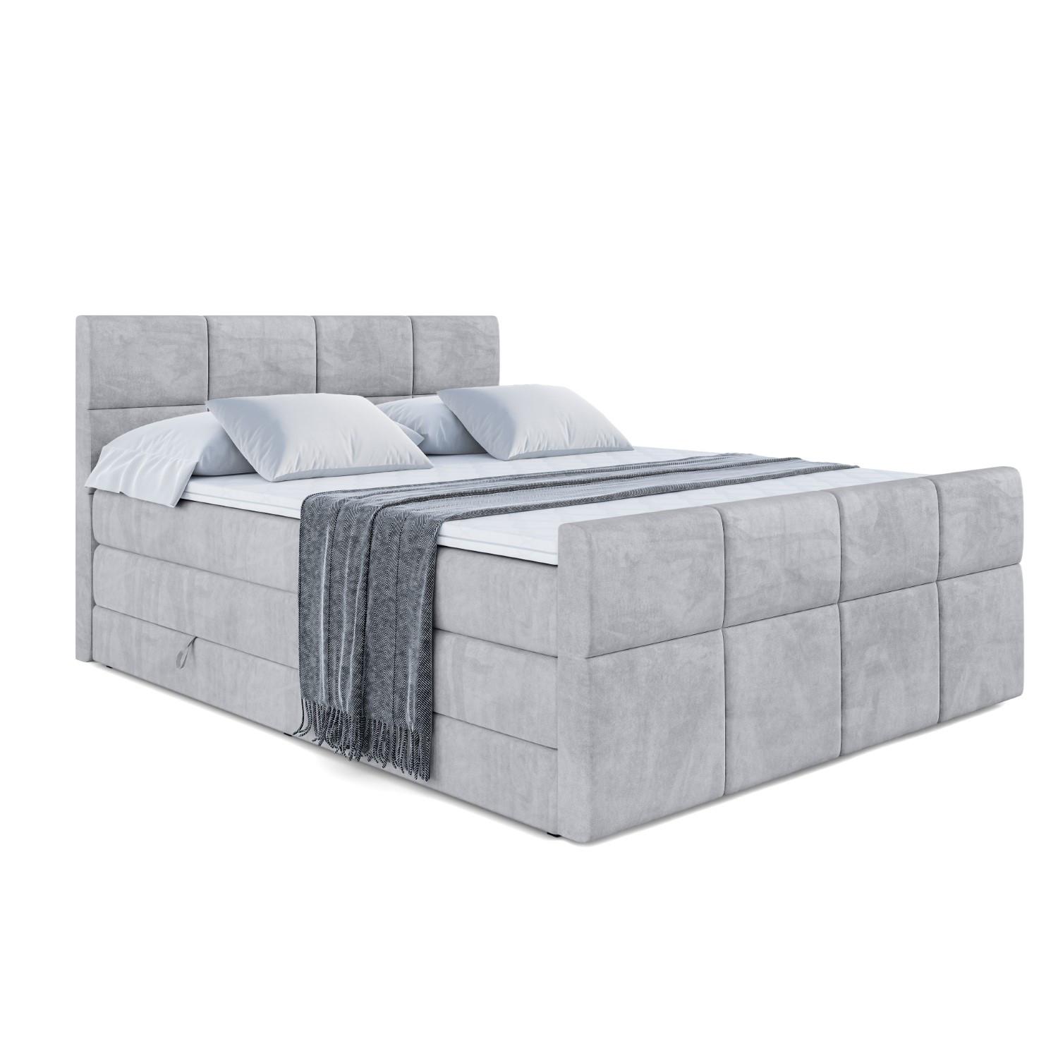Wohnli Möbelsuche - BOXSPRINGBETT ARDENI-Z KING - 180x200 - H3/H4 - Hellgrau