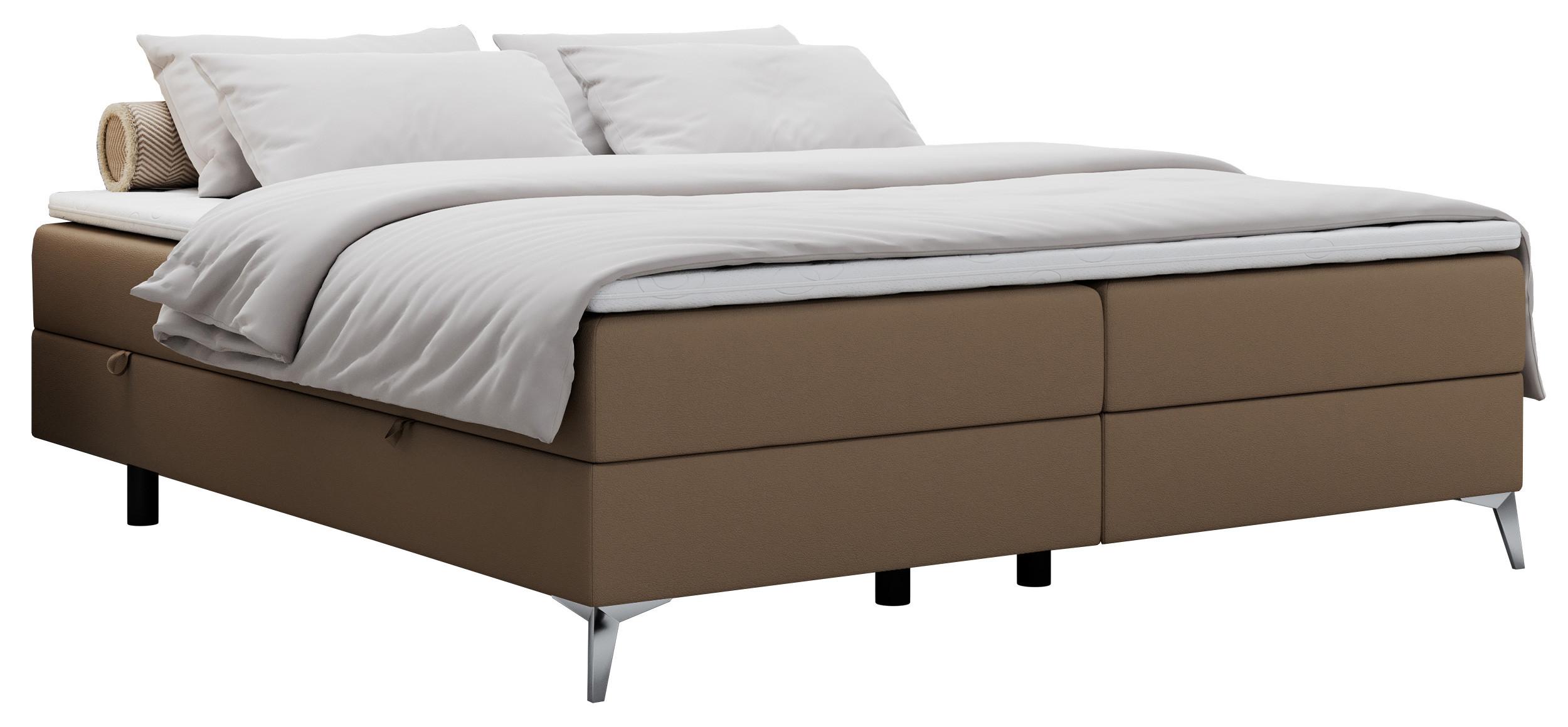 wohnli-moebel-suche-800000637674 Wohnli Möbelsuche - BOXBETT LESS 160/200 Braun Kunstleder - H4