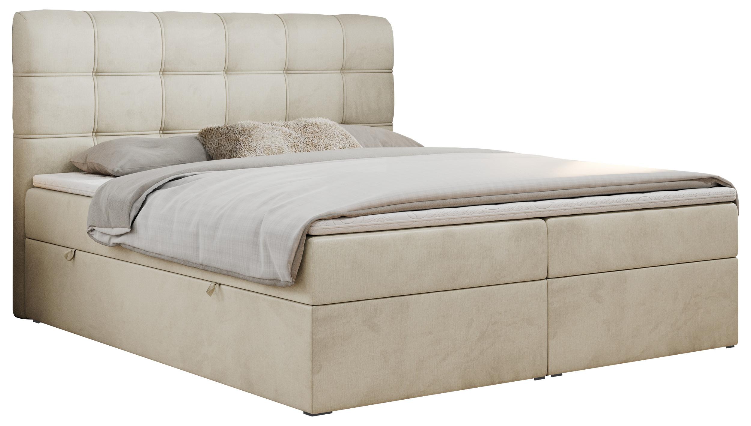 wohnli-moebel-suche-800000639220 Wohnli Möbelsuche - BOXBETT FAST 160/200 Beige Velvet - H3