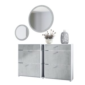 Wohnli Möbelsuche - GARDEROBE Florence Beton Oxid Optik