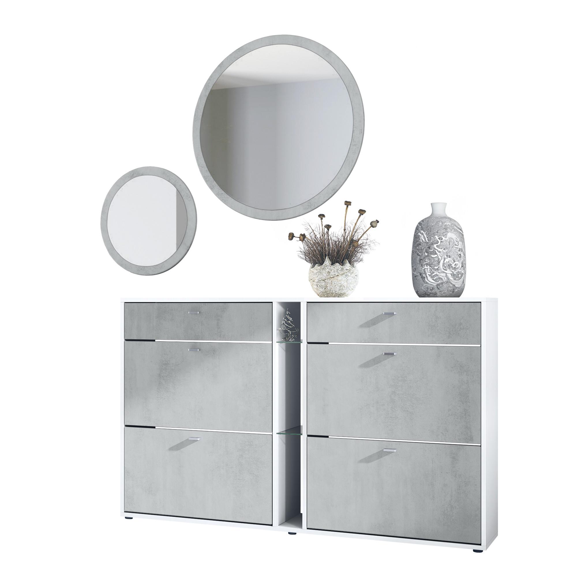 Wohnli Möbelsuche - GARDEROBE Florence Beton Oxid Optik