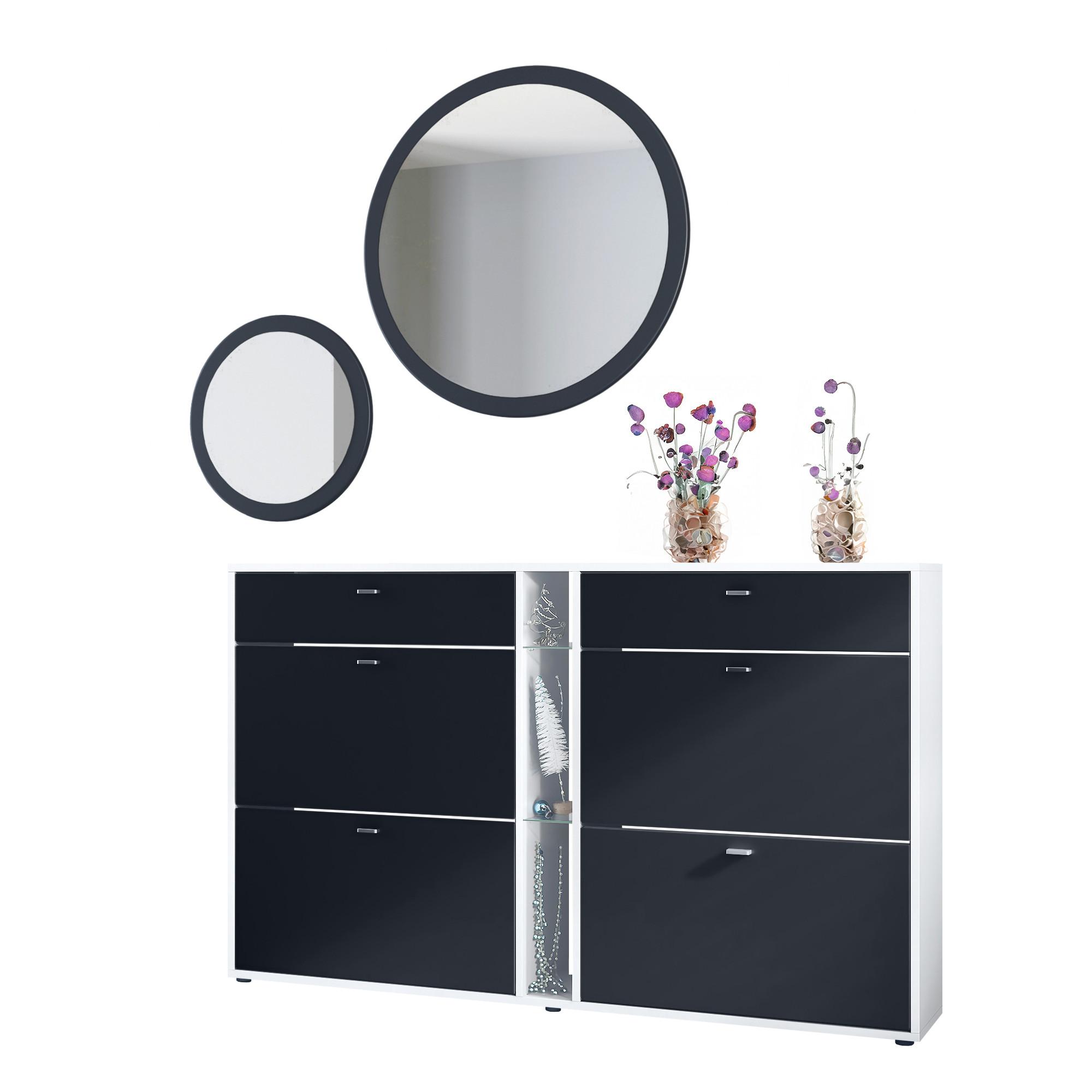 Wohnli Möbelsuche - GARDEROBE Florence Schwarz matt