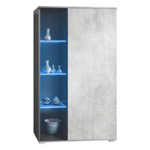 Wohnli Möbelsuche - VITRINE Davos Beton Oxid Optik