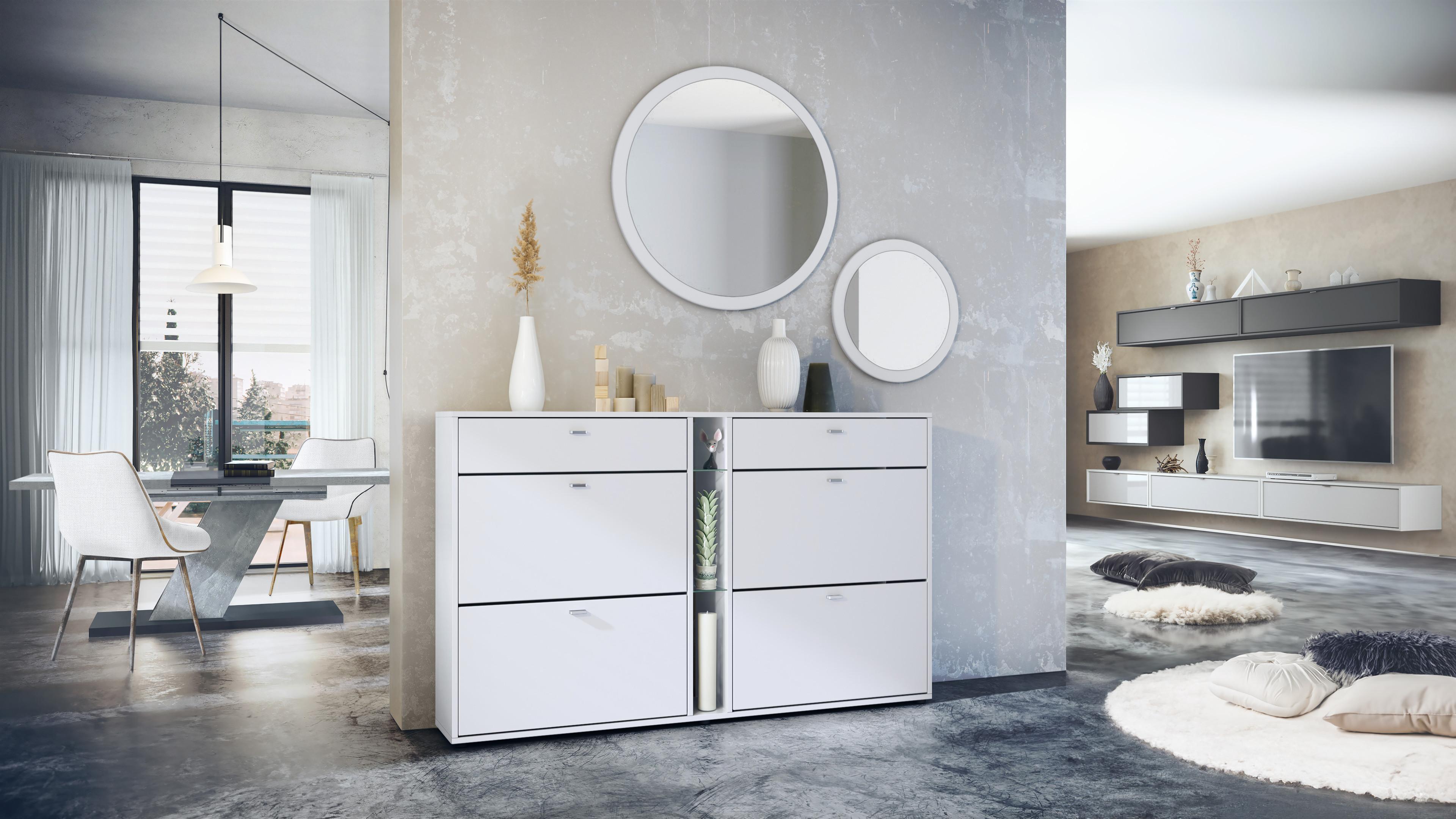 wohnli-moebel-suche-800000640580-1 GARDEROBE Florence Weiß matt Holzwerkstoff Vladon Garderoben Weiß