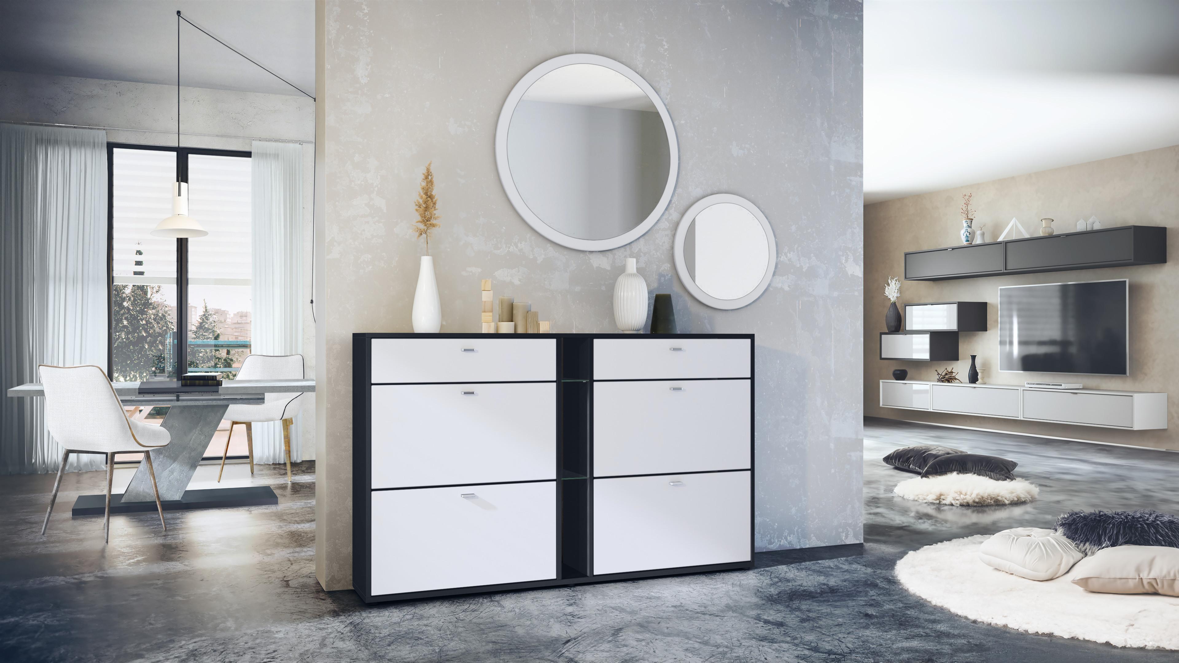 wohnli-moebel-suche-800000640628-1 GARDEROBE Florence Weiß matt Holzwerkstoff Vladon Garderoben Weiß