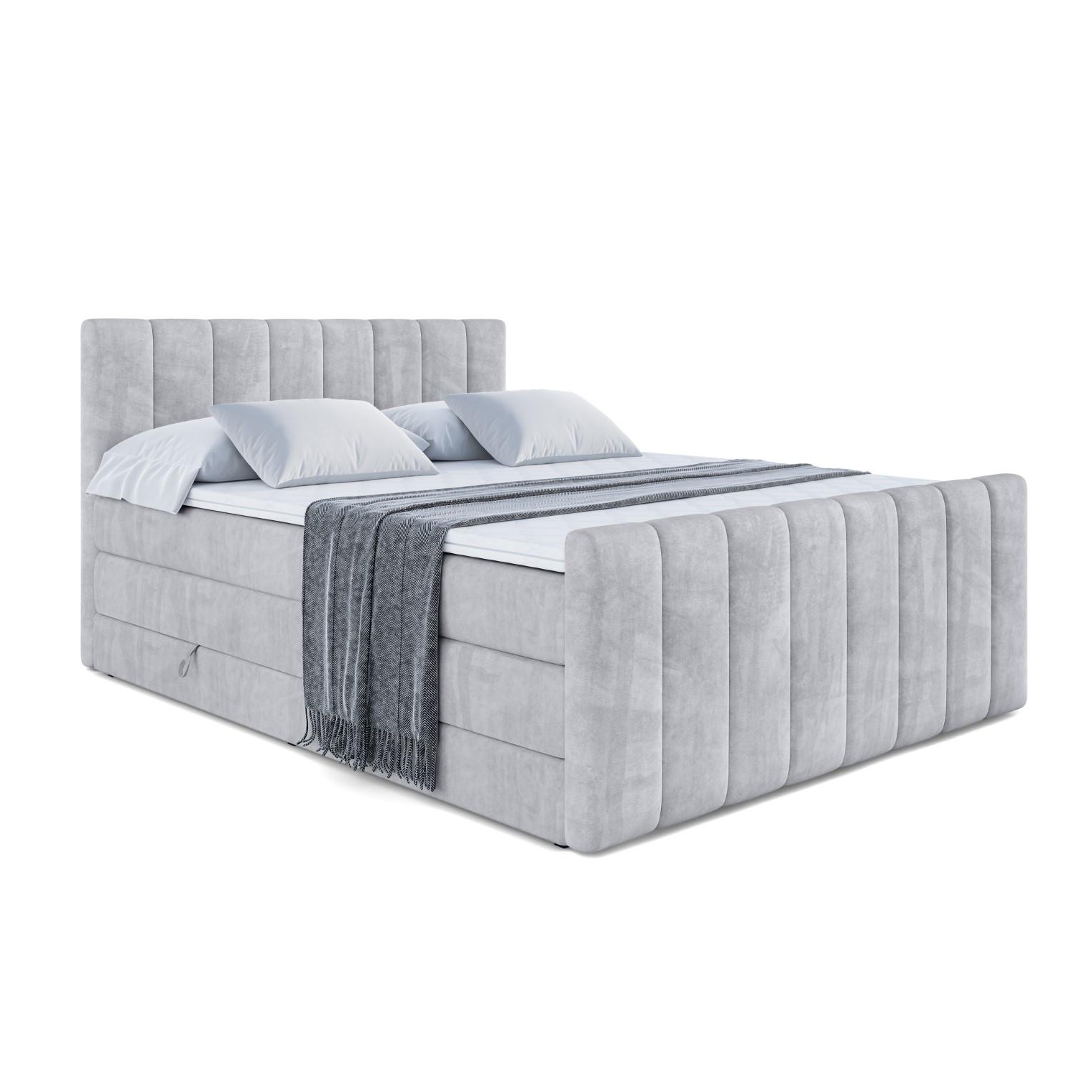 Wohnli Möbelsuche - BOXSPRINGBETT OTTA-Z KING - 140x200 - H3/H4 - Hellgrau