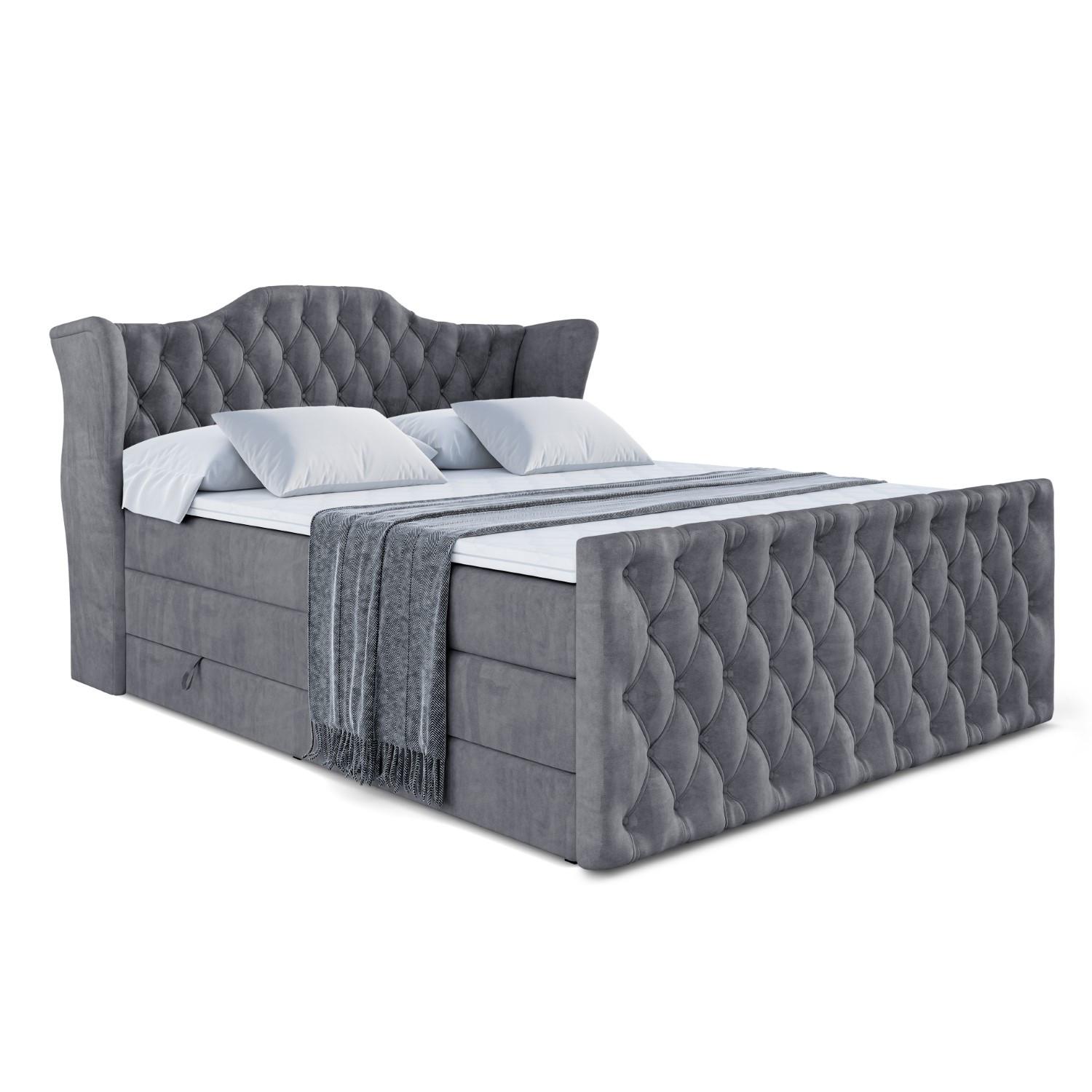 wohnli-moebel-suche-800000641730 Wohnli Möbelsuche - BOXSPRINGBETT VILA-Z KING - 120x200 - H3/H4 - Dunkelgrau