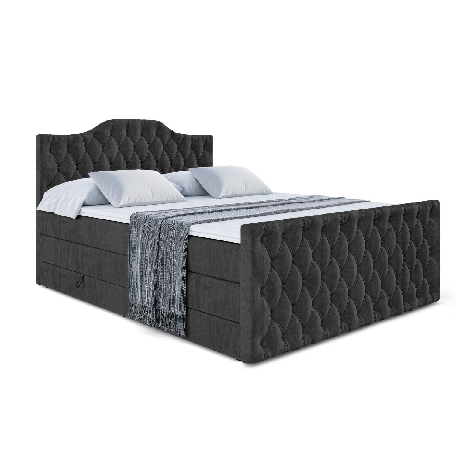 wohnli-moebel-suche-800000641749 Wohnli Möbelsuche - BOXSPRINGBETT VILA-1-Z KING - 160x200 - H3/H4 - Schwarz