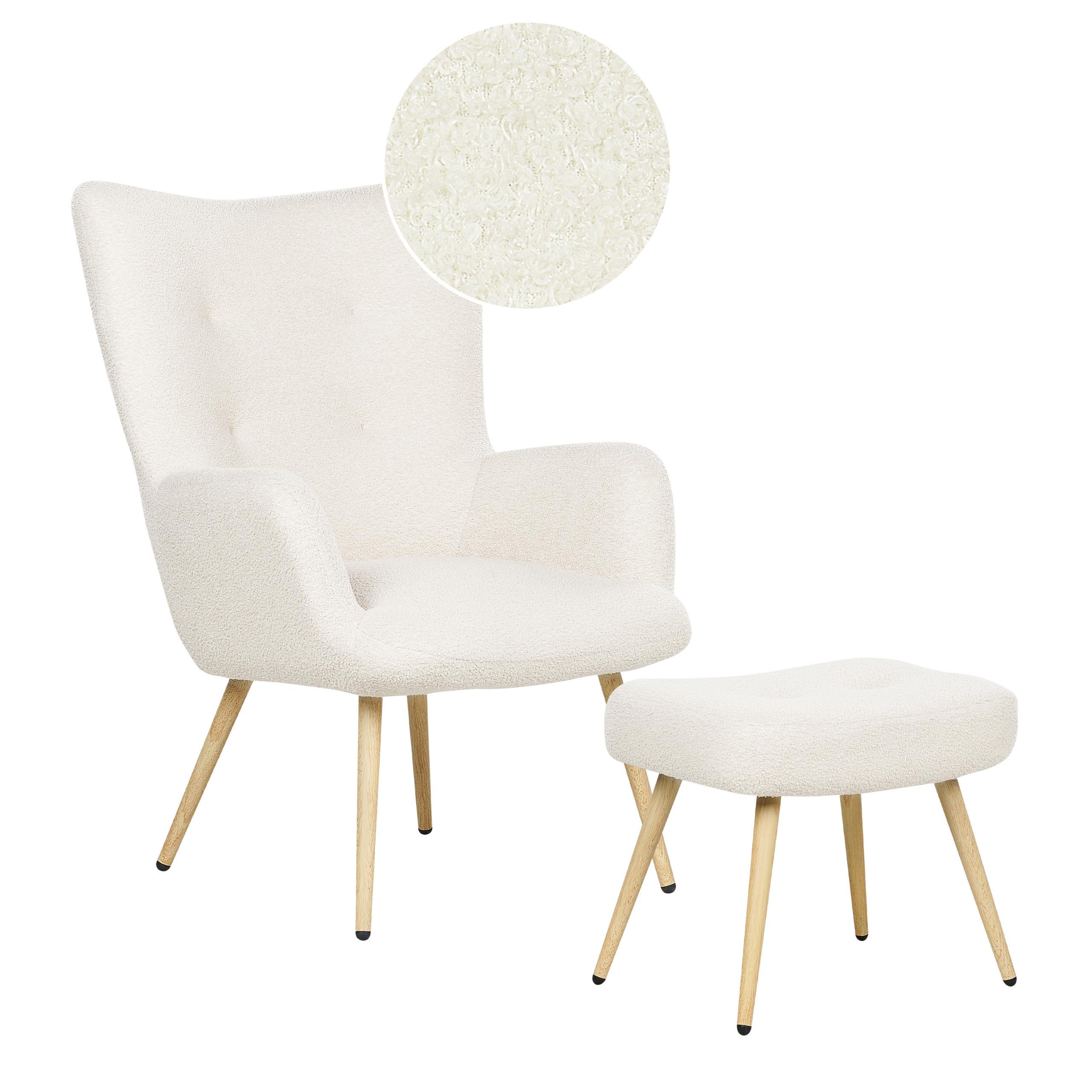 wohnli-moebel-suche-800000643256 Wohnli Möbelsuche - SESSEL Bouclé cremeweiß mit Hocker Vejle