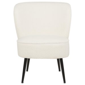 SESSEL Bouclé weiß/schwarz Voss Textil Beliani Möbel > Sessel > Polstersessel Schwarz