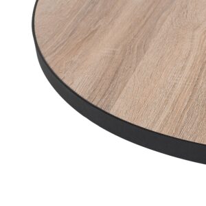 BEISTELLTISCH heller Holzfarbton/schwarz 50cm Melody Holzwerkstoff Beliani Möbel > Tische > Beistelltische Schwarz