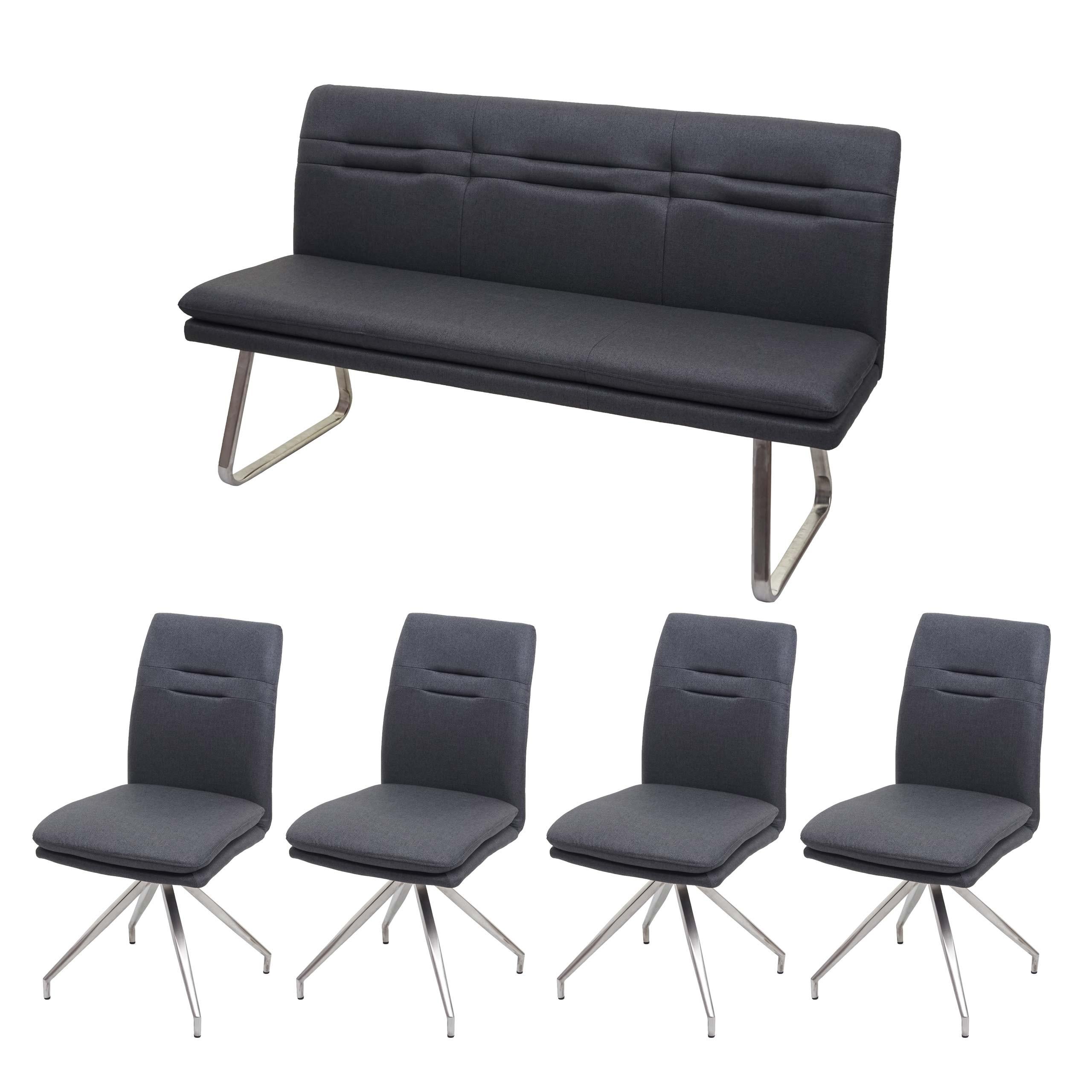 wohnli-moebel-suche-800000643717 Wohnli Möbelsuche - ESSZIMMER-SET Anthrazit 5er-Set