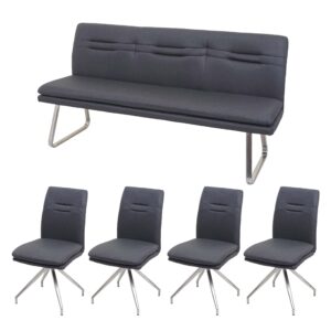wohnli-moebel-suche-800000643736 Wohnli Möbelsuche - ESSZIMMER-SET Anthrazit 5er-Set
