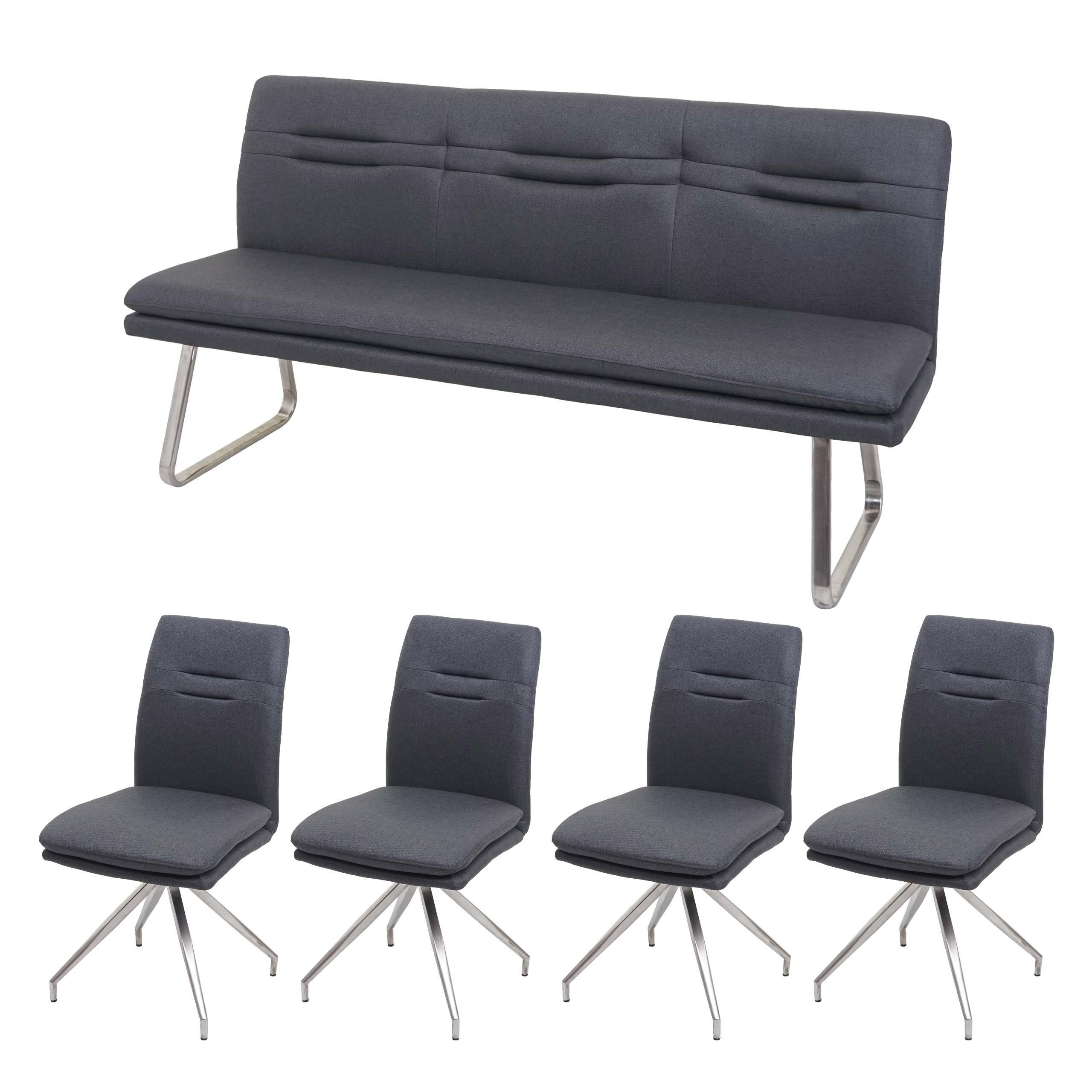 wohnli-moebel-suche-800000643736 Wohnli Möbelsuche - ESSZIMMER-SET Anthrazit 5er-Set