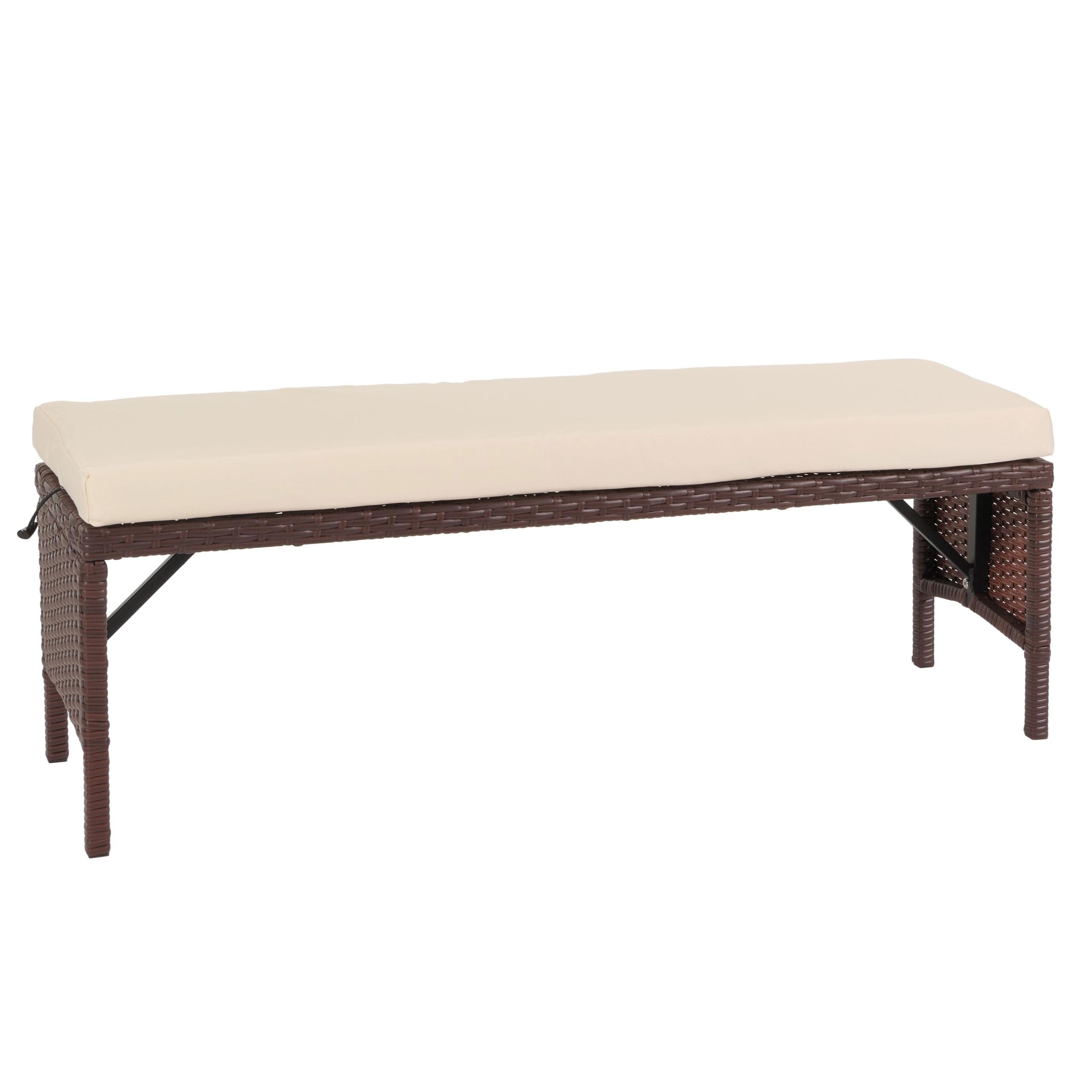 wohnli-moebel-suche-800000644500 Wohnli Möbelsuche - POLY-RATTAN SITZBANK Braun