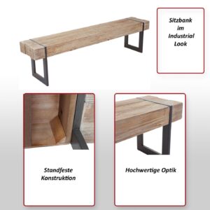 wohnli-moebel-suche-800000644522-1 SITZBANK Braun Holz MCW Möbel > Bänke > Sitzbänke Braun