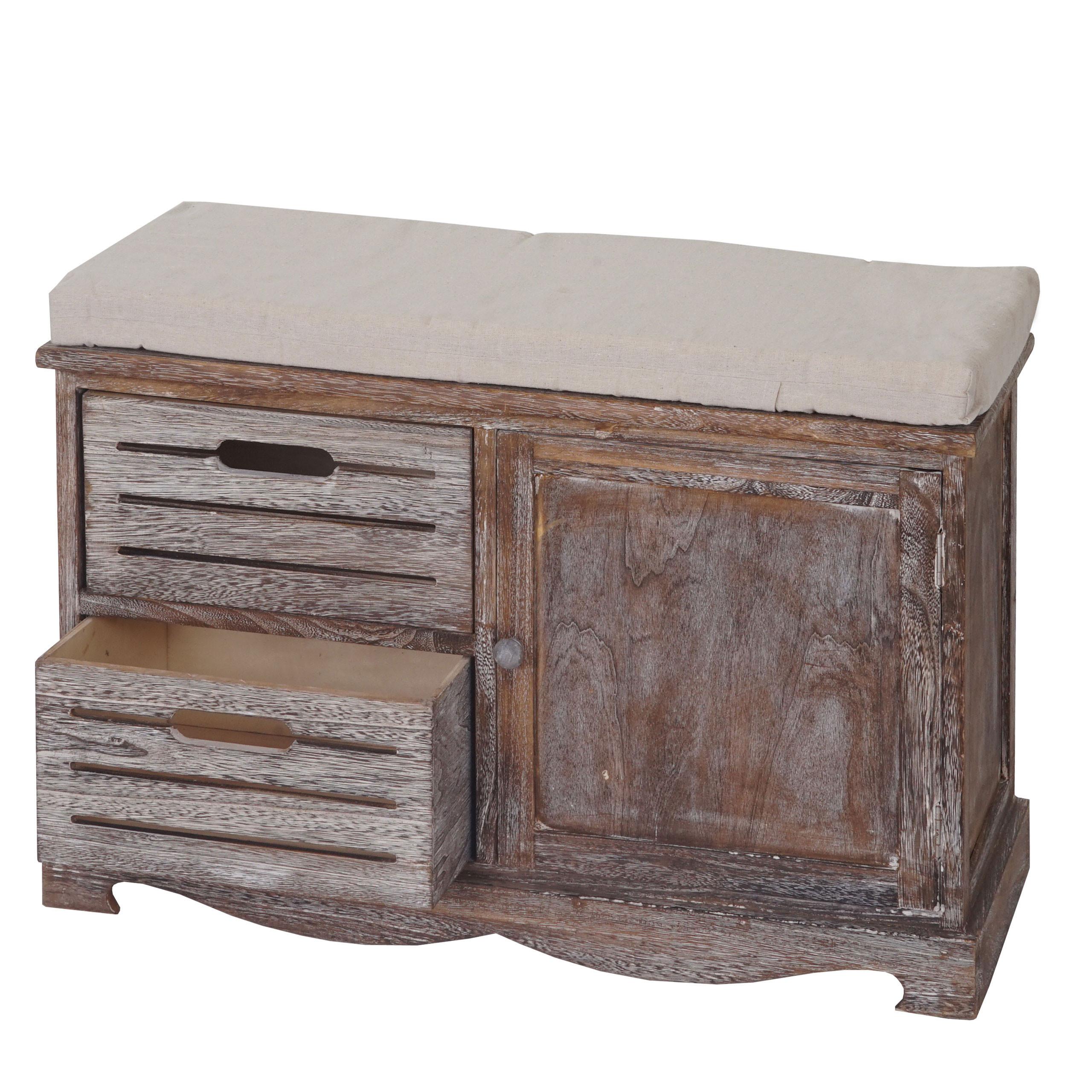 Wohnli Möbelsuche - SITZBANK SHABBY-LOOK Braun