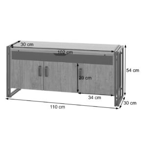 wohnli-moebel-suche-800000644603-1 SITZBANK Grau Holz MCW Garderoben > Garderobenbänke Grau