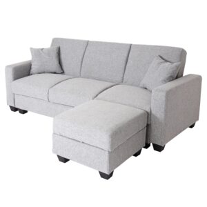 wohnli-moebel-suche-800000644649 Wohnli Möbelsuche - SOFA MIT OTTOMANE Hellgrau