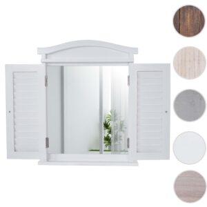 wohnli-moebel-suche-800000644650-1 WANDSPIEGEL MIT FENSTERLÄDEN Reinweiß Holz MCW Spiegel > Wandspiegel Weiß