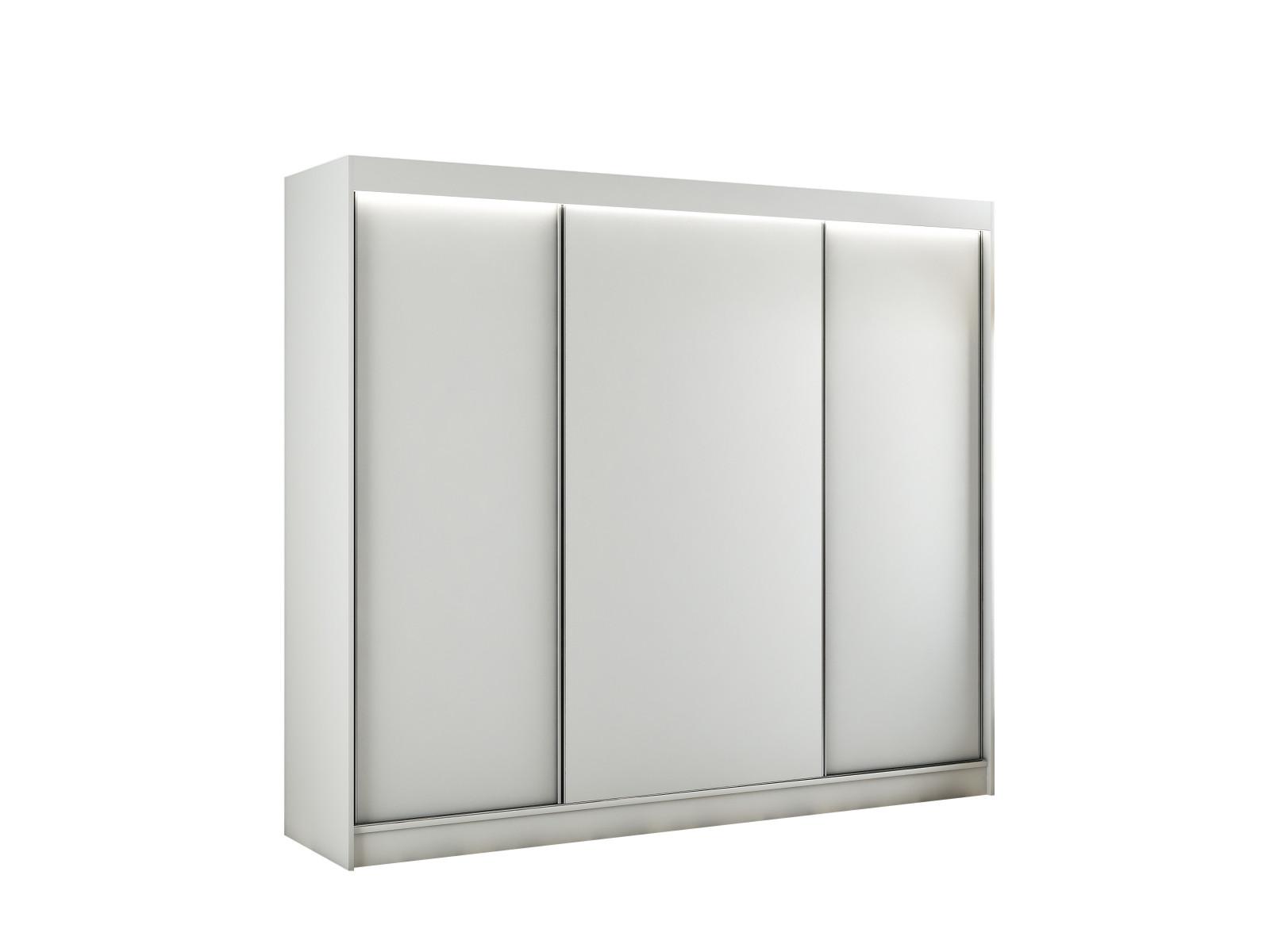 wohnli-moebel-suche-800000645688 Wohnli Möbelsuche - KLEIDERSCHRANK BEROG mit LED - 250 cm - Weiß
