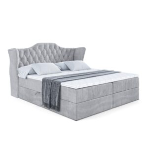 wohnli-moebel-suche-800000646063 Wohnli Möbelsuche - BOXBETT mit Matratze H4 und Lattenrost - VILA - 200x200 cm - H4 - Hellgrau