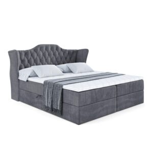 wohnli-moebel-suche-800000646125 Wohnli Möbelsuche - BOXBETT mit Matratze H4 und Lattenrost - VILA - 180x200 cm - H4 - Dunkelgrau