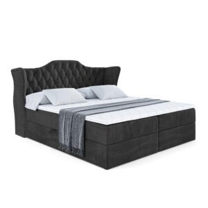 wohnli-moebel-suche-800000646139 Wohnli Möbelsuche - BOXBETT mit Matratze H4 und Lattenrost - VILA - 200x200 cm - H4 - Schwarz