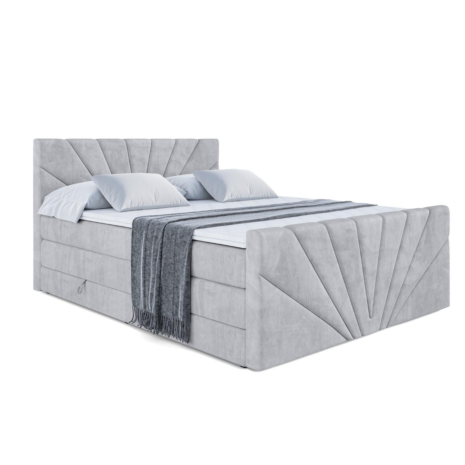wohnli-moebel-suche-800000646370 Wohnli Möbelsuche - BOXSPRINGBETT MILTIO-Z KING - 120x200 - H3/H4 - Hellgrau
