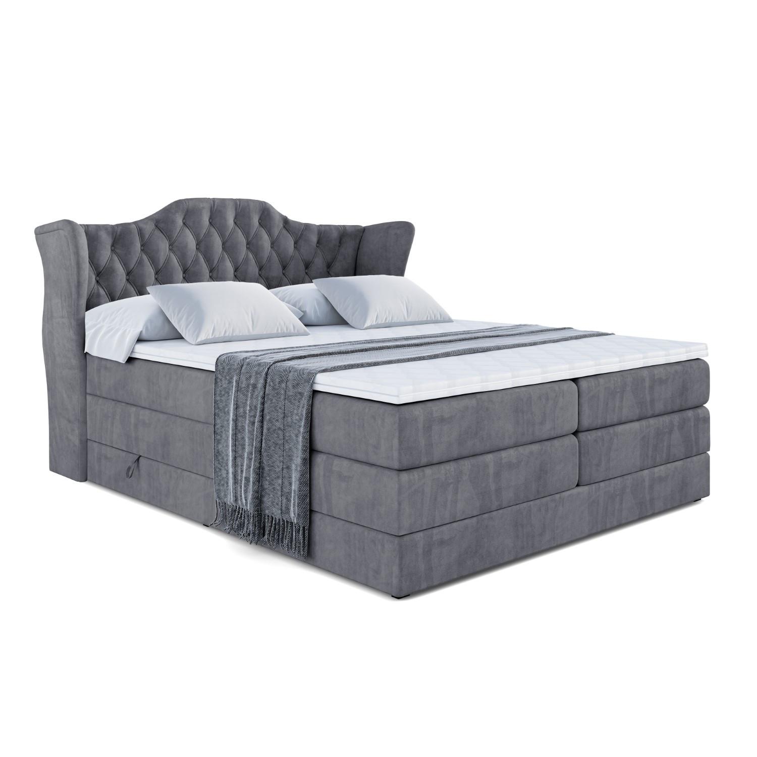 wohnli-moebel-suche-800000646451 Wohnli Möbelsuche - BOXSPRINGBETT VILA KING - 120x200 - H3/H4 - Dunkelgrau