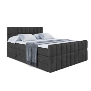 Wohnli Möbelsuche - BOXSPRINGBETT MIAMI-Z KING - 120x200 - H3/H4 - Schwarz